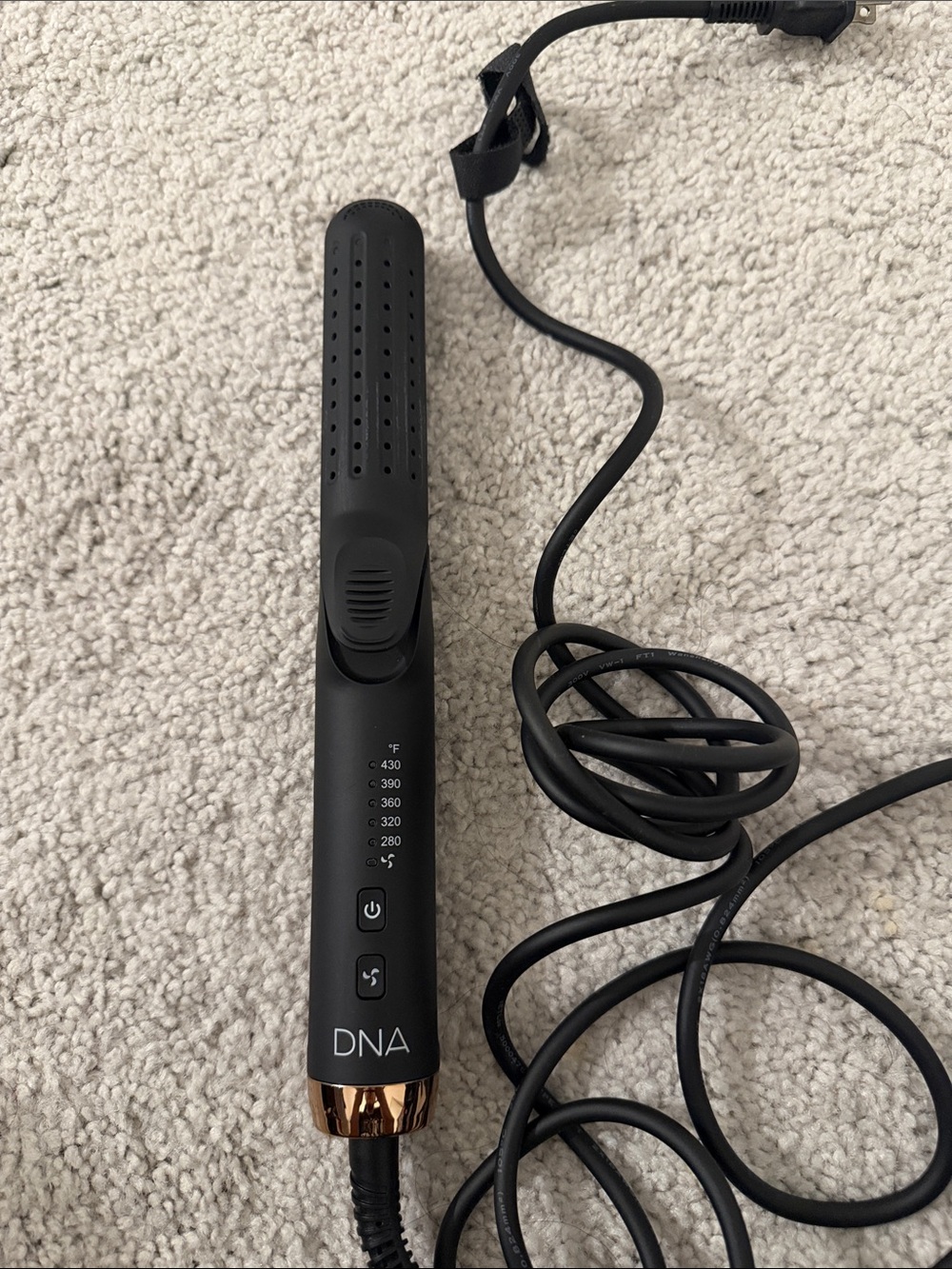 Black & Rose Gold Hair Styling Brush - Professional Heat Tool